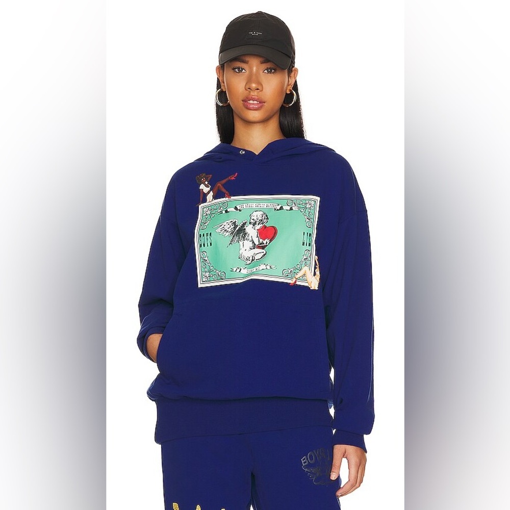 Boys Lie - Perfect Match Remix Hoodie in Navy - 100% Cotton - One Size